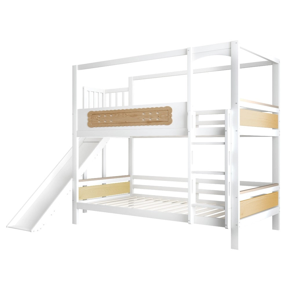 Letto a Castello Bambini con Scivolo e Scala ¨C MINIMAL ¨C Legno 90x200