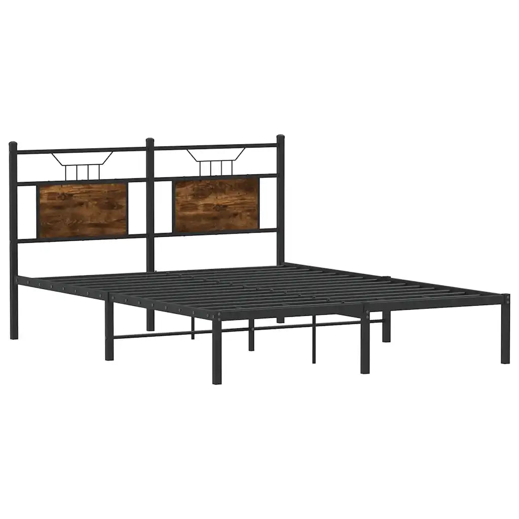 Giroletto senza Materasso Rovere Fumo 137x190 cm in Truciolato