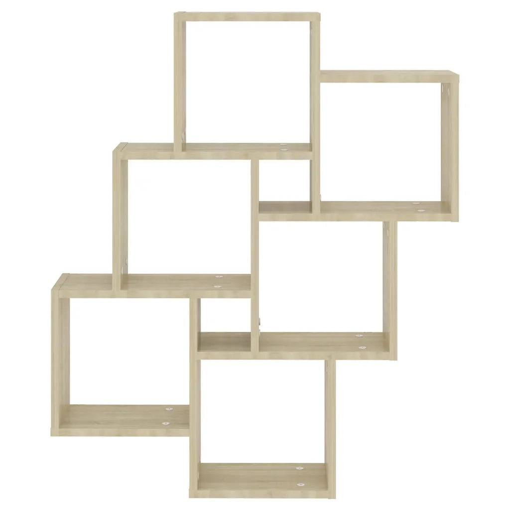 Mensola da Parete a Cubo Rovere Sonoma 78x15x93 cm Truciolato cod mxl 55913