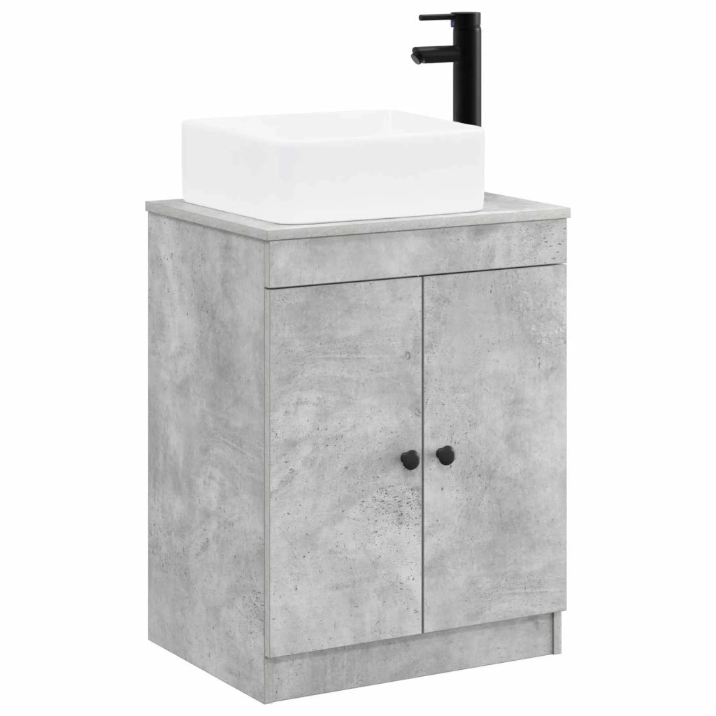 Set di mobili per il bagno Grigio Cemento Legno ingegnerizzato 3404235
