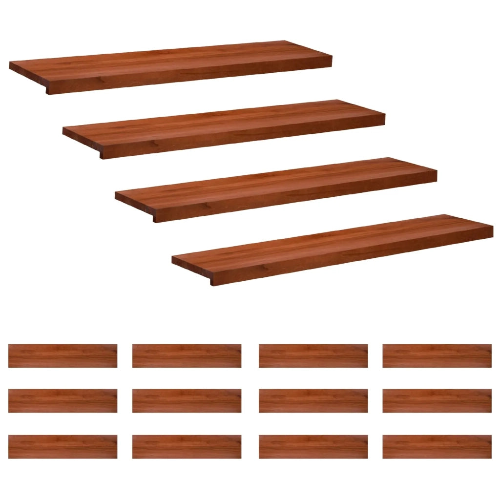 Tappeti per scale 16 pz 110 x 30 x 2 cm Marrone 3446446