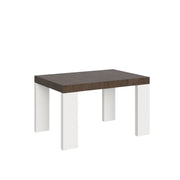 Tavolo Allungabile 130/390x90x77 cm Roxell Mix piano Noce gambe Bianco Frassino