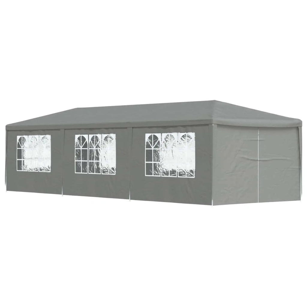 Tenda Party 900 x 300 x 255 cm Grigio Chiaro PE e Acciaio