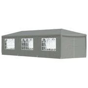 Tenda Party 900 x 300 x 255 cm Grigio Chiaro PE e Acciaio