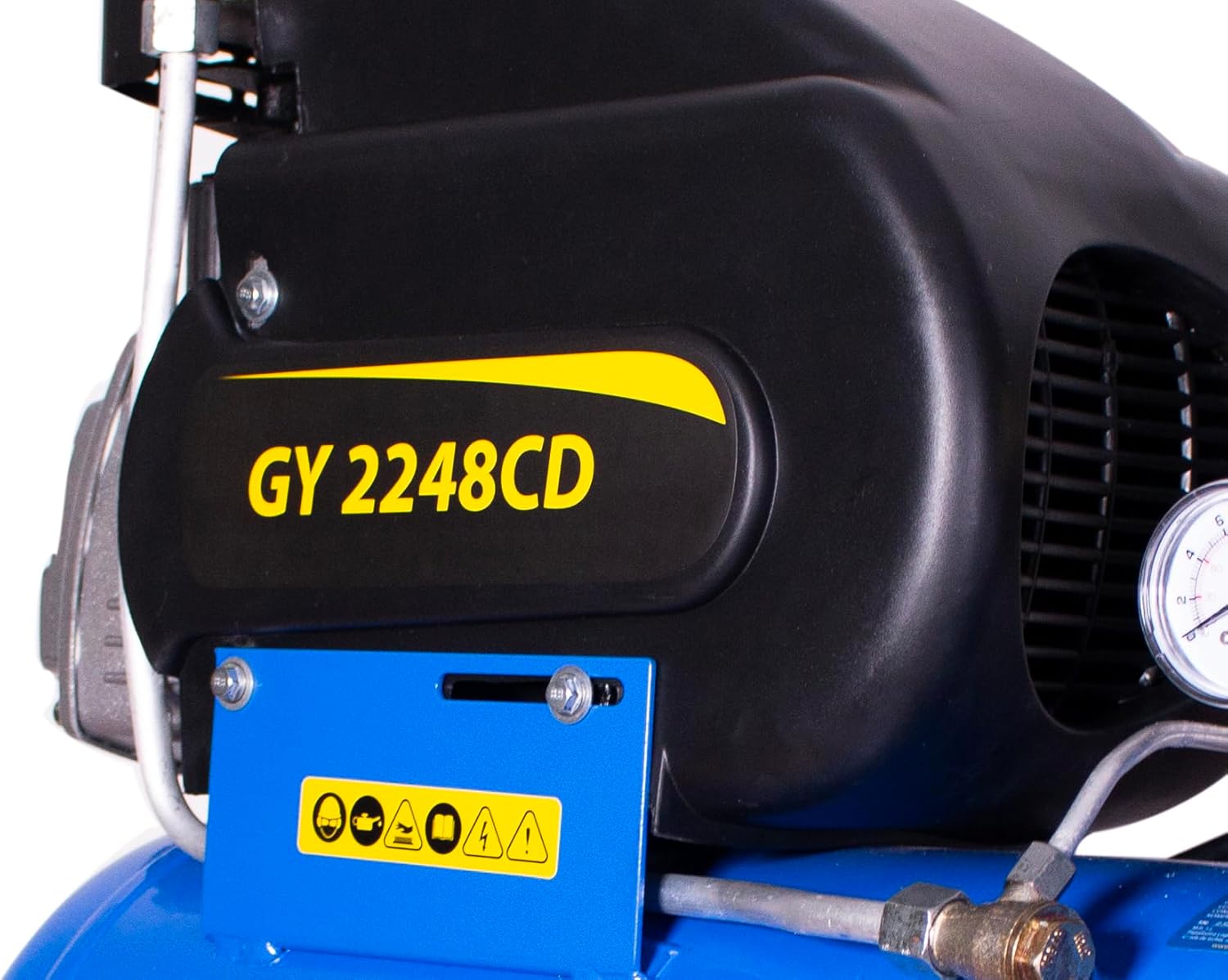 Goodyear - Compressore Aria Elettrico 24 L 2 HP  210 l/min, 8 Bar, Doppio Manometro