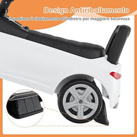 Mercedes Benz Macchinina Cavalcabile a Spinta per Bambini, Auto da Gioco con Volante Clacson e Suono, Spazio di Archiviazione, Auto a Spinta per bambini 1-3 Anni (Bianco)