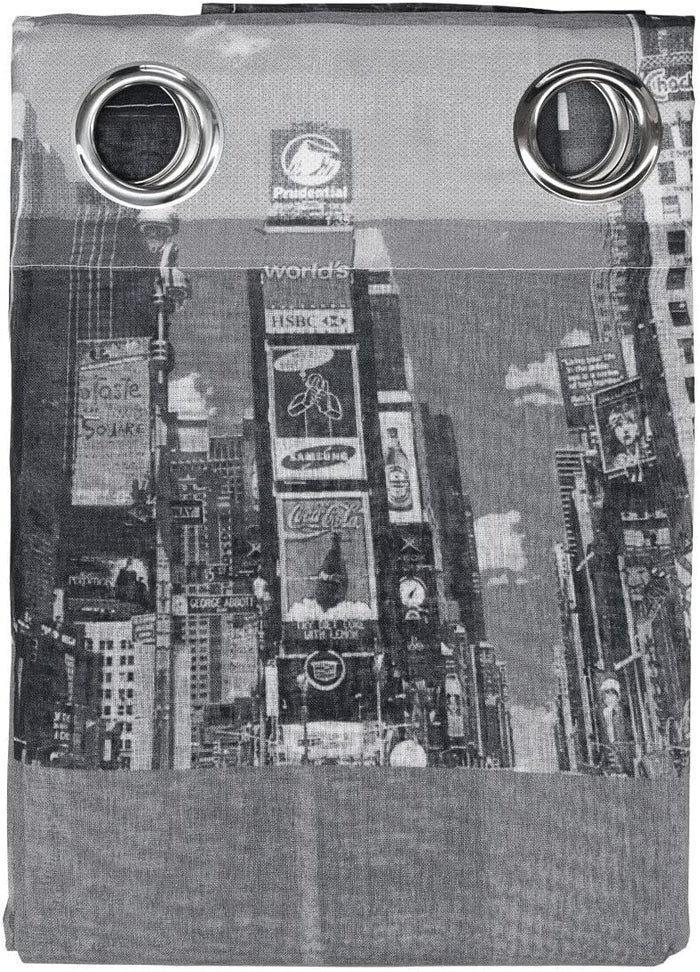 Tenda Porta Finestra New York 1 Pannello 140x290 cm Filtrante Moderna Occhielli Acciaio