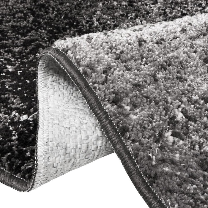 Tappeto Salotto Bagno 60x120 cm Effetto Sfumato Arredo Camera Scendiletto Pelo Corto Nero