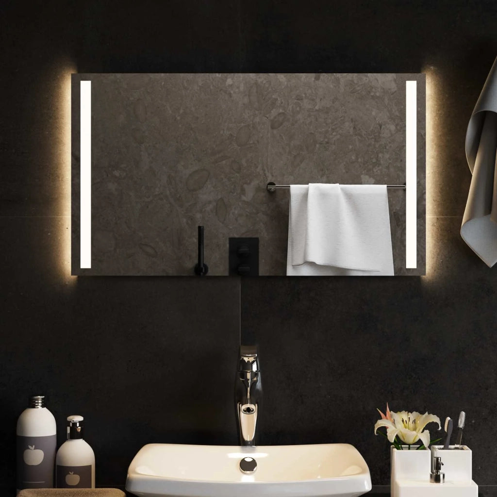 Specchio da bagno LED Trasparente 70 x 40 cm vetro temperato 42045795