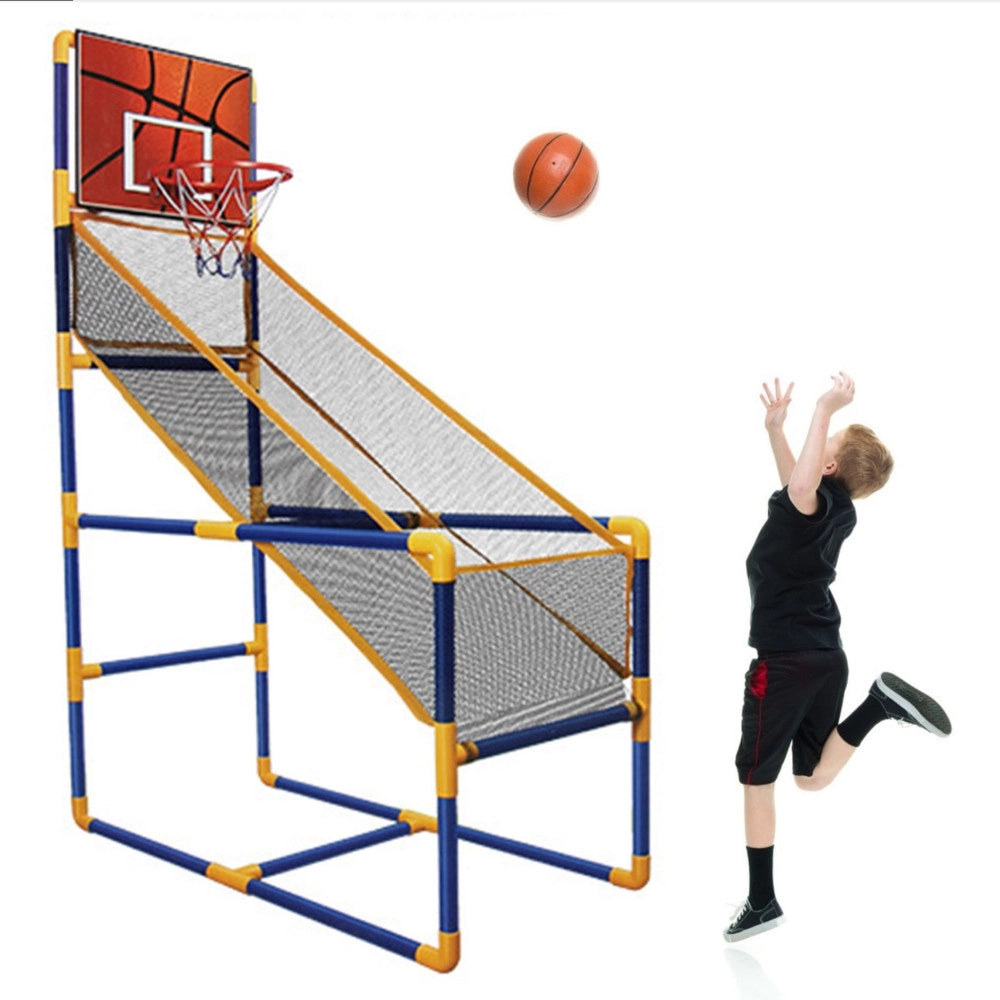 Trade Shop - Canestro Basket Arcade Palla Canestro Sala Giochi Pallone Gonfiatore 140x89x46cm -