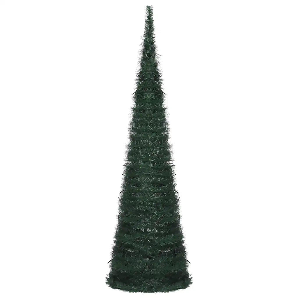 Albero di Natale Artificiale Apribile-Decorazioni natalizie Preilluminato Verde 150cm