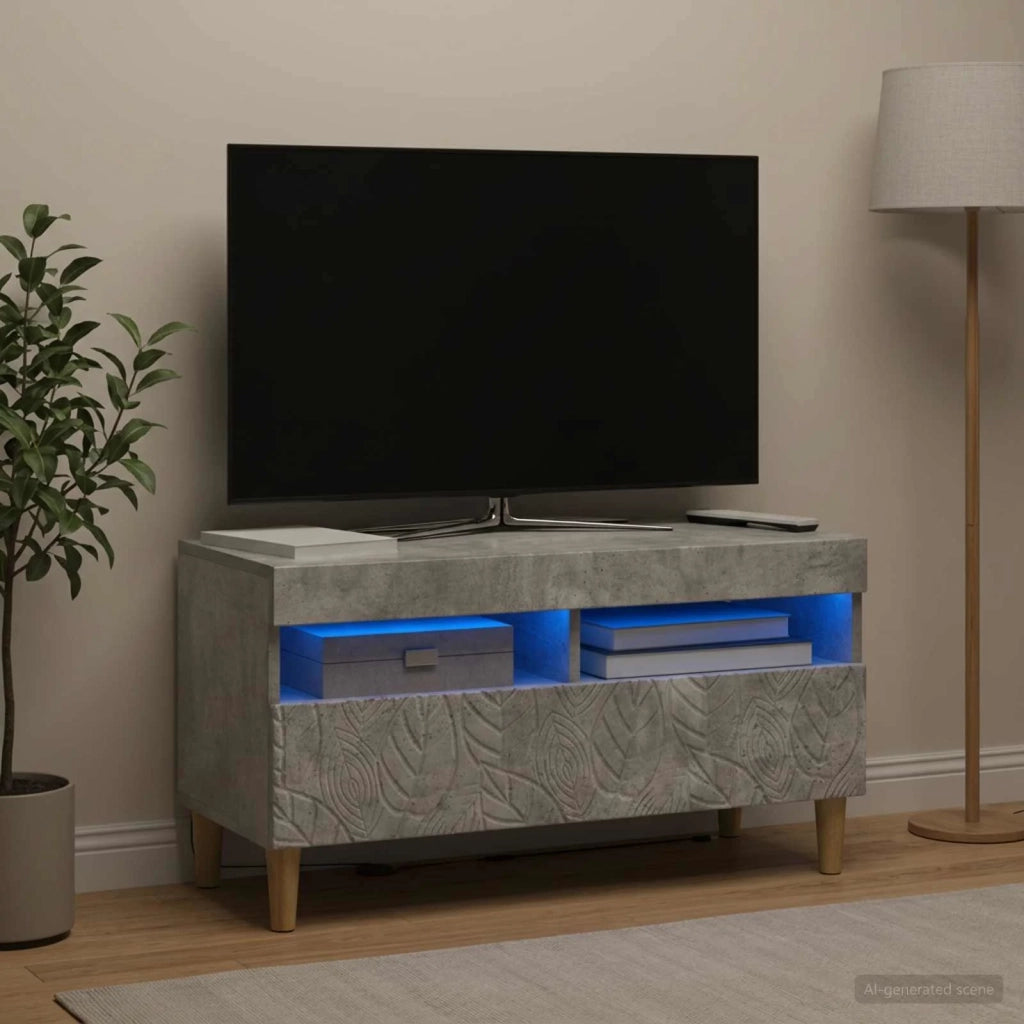 Mobile TV LED Grigio Cemento Legno ingegnerizzato 897218