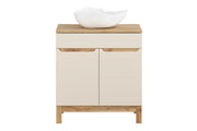 Set mobili bagno 80 cm con piano e lavabo da appoggio Cloud Bali Cashmere 80 x 1401 x 46 cm