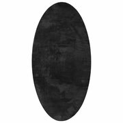 Tappeti per area | Tappeti a zone Ovale HUARTE Nero 80 x 150 cm 100% Poliestere