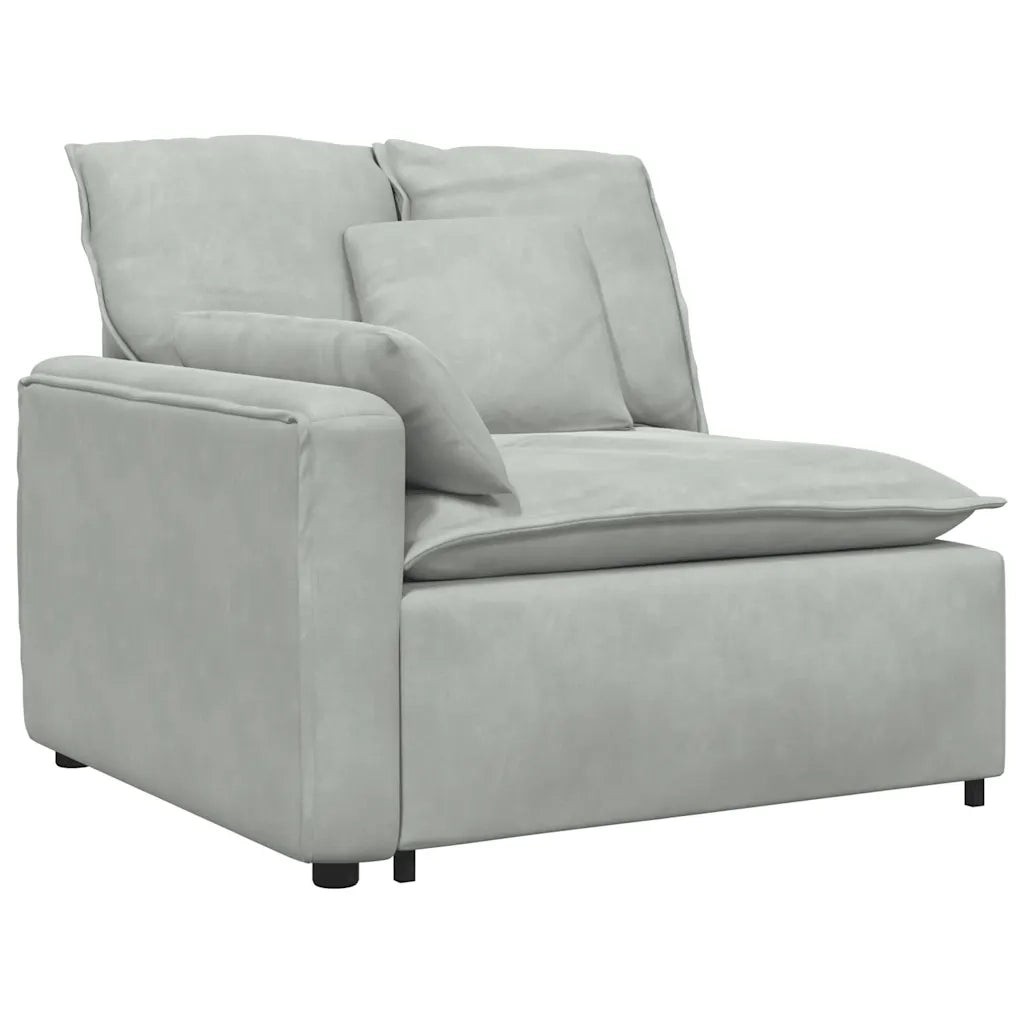 Divano Modulare con Cuscini Grigio Chiaro CFW1043759