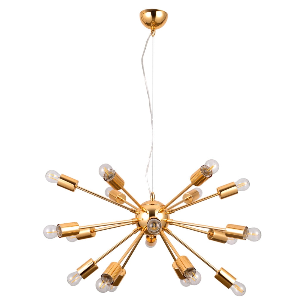 Lampadario Italux Theo industriale oro 18xE27 Ø64cm
