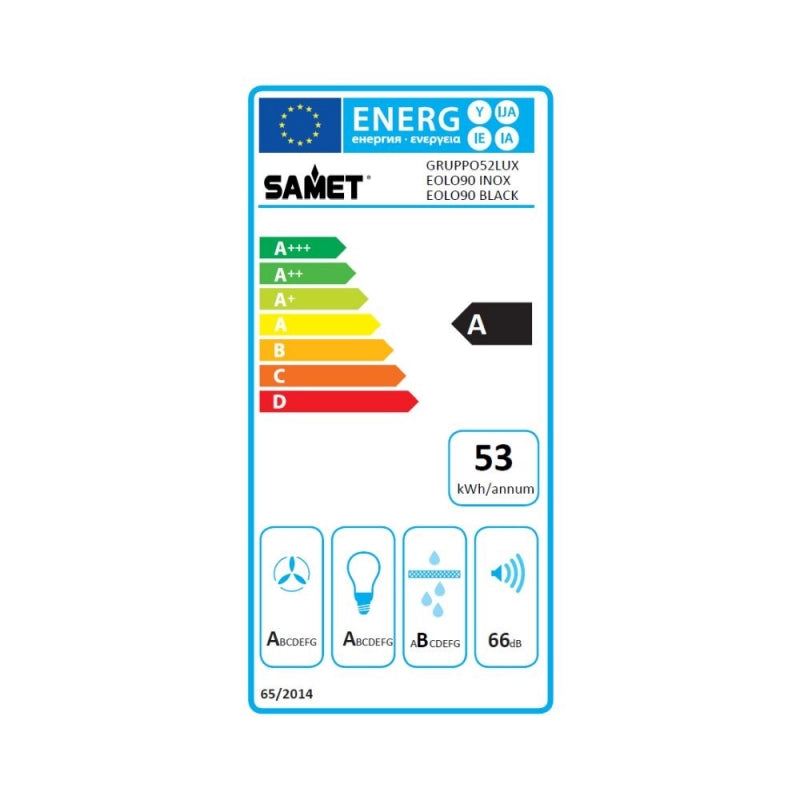 Samet Cappa a piramide Eolo 90 inox 90 cm