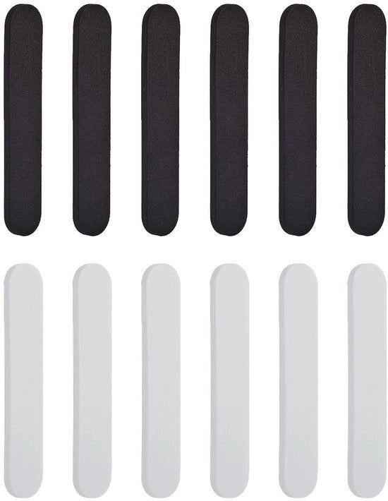 Kit di protezione per sportpetti - 12 pezzi - Copertura autoadesiva - Piastra assorbente - Protezione per capelli - Adatto per sportpetti - Bianco/Nero - Kit di copertura per capelli