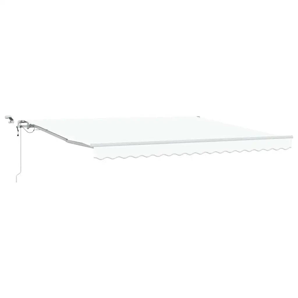 Tenda Retrattile Bianco 400 × 350 cm Poliestere e Metallo 3330794