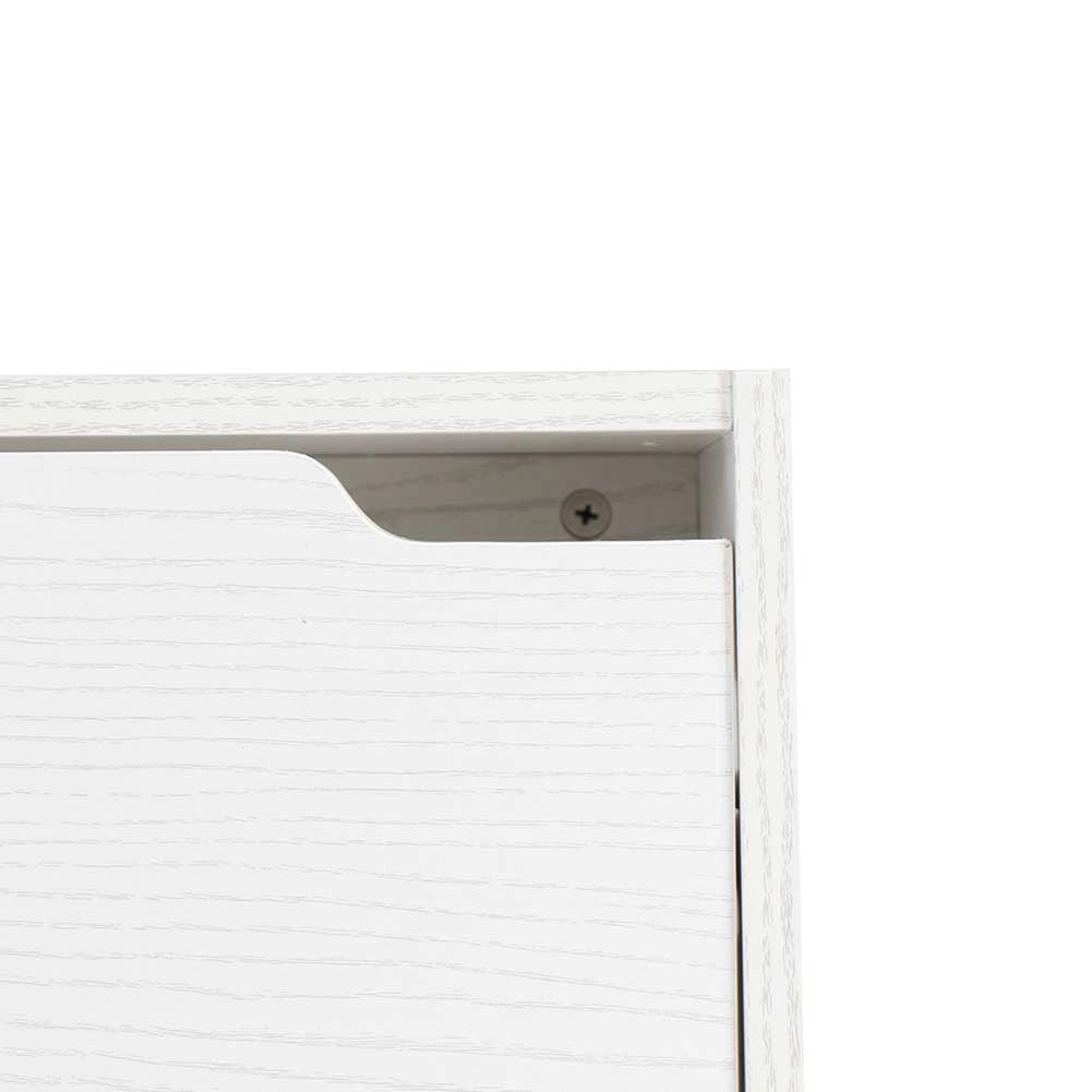 Scarpiera 4Ante Doppia Profondità Salvaspazio Bianco Frassinato 63x24 H150cm Mdf