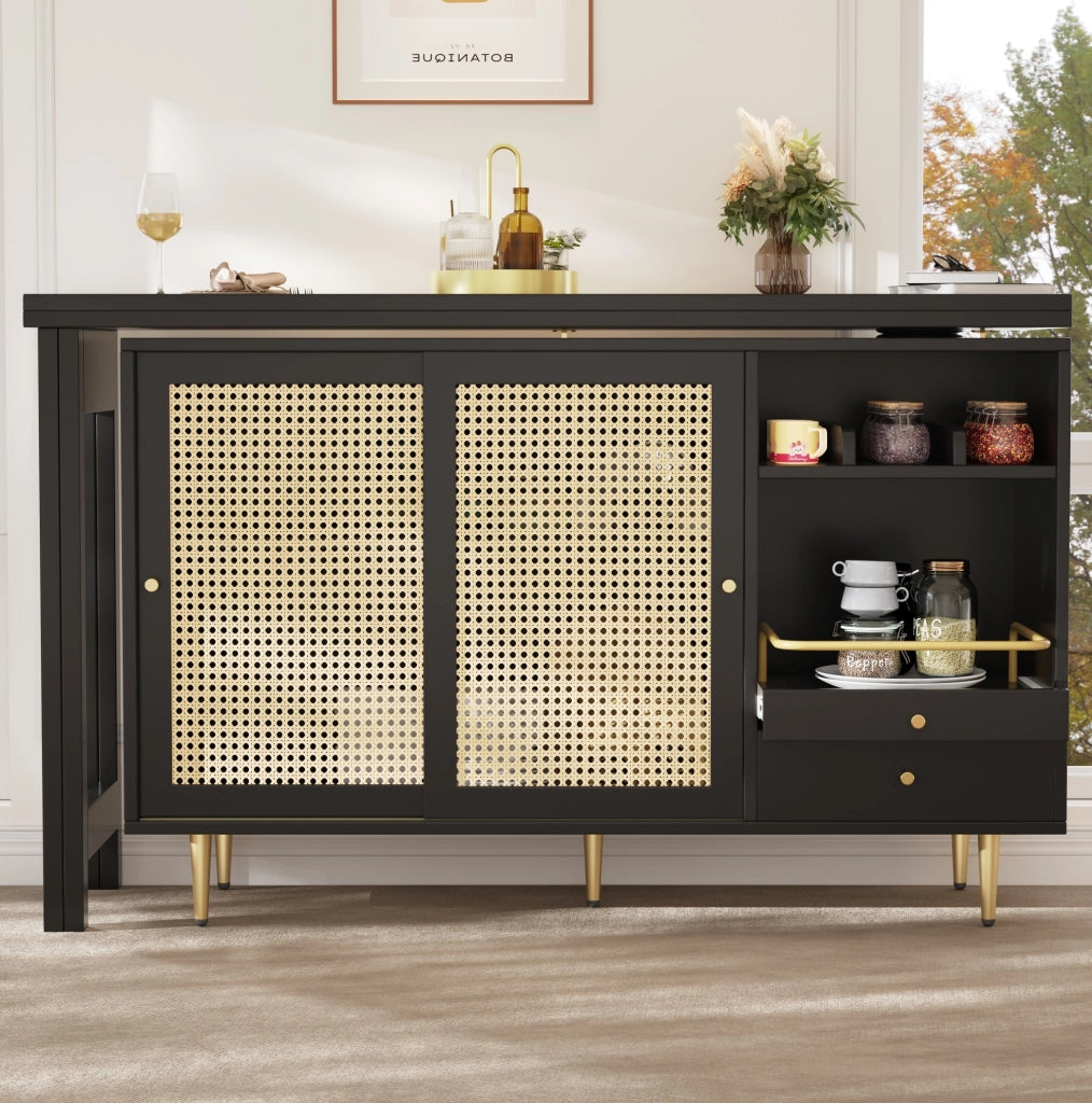 Tavolo da bar girevole 107x40x71.4 cm; estensibile; MDF; nero