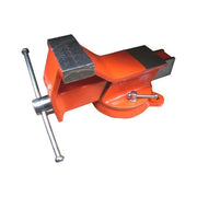 DOC 04503 Morsa in Acciaio Girevole apertura massima 125 mm base girevole fissaggio superiore