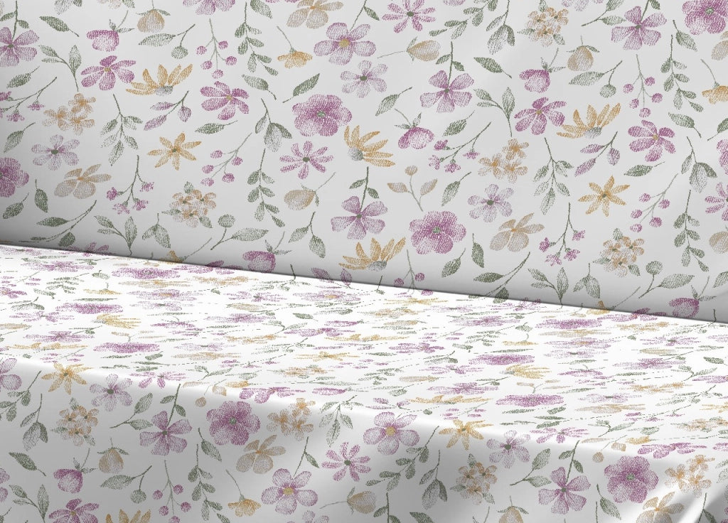 Telo Arredo Granfoulard Copritutto Salvadivano 100% Cotone Dis. Primavera - Matrimoniale - Rosa