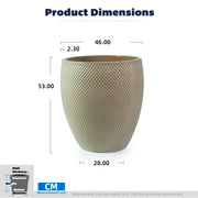 VASO Ø46 CM H 53 CM IN CERAMICA BEIGE