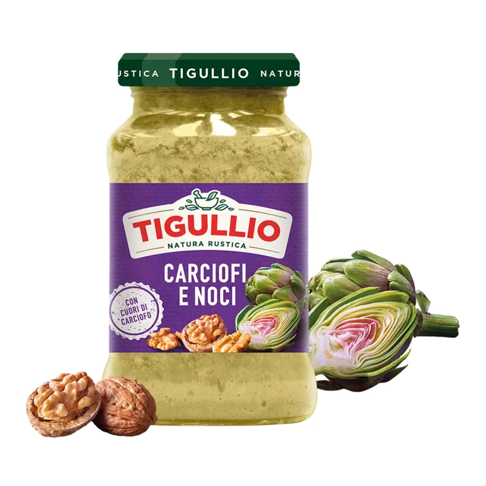 Tigullio pesto carciofi e noci in vasetto di vetro da 185 grammi