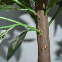 Set di 2 Alberi di Alloro in Vaso Artificiali Altezza 90cm per Interni ed Esterni