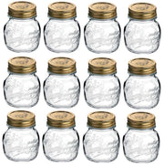 12 BARATTOLI 250 CC QUATTRO STAGIONI BORMIOLI PER CONSERVE CON TAPPI INCLUSI