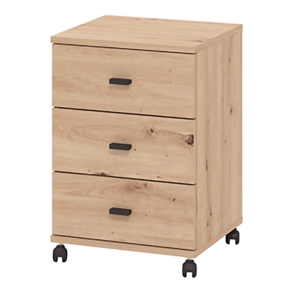 Kaza, Cassettiera 3 Cassetti, 39x35x56h cm Marrone Rovere Nodi