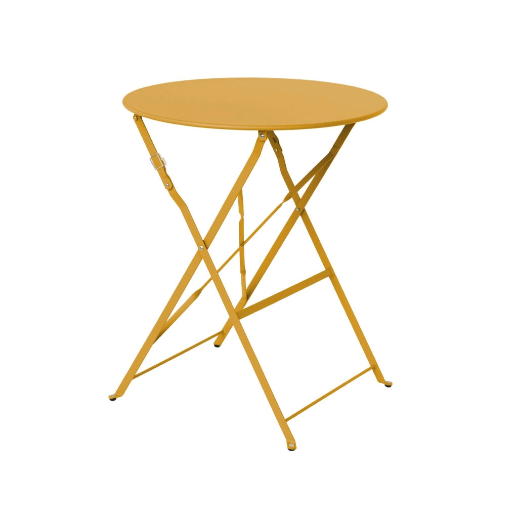 Set tavolo da giardino bistrot pieghevole in acciaio con 2 sedie,