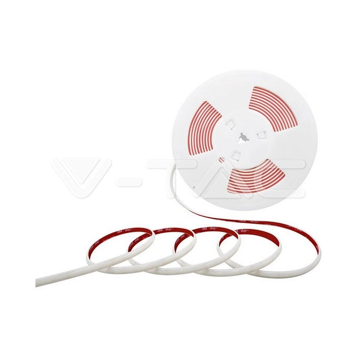V-TAC Strip LED 220V SMD2025 12.5W/m 5m 286 LED/m effetto COB con Spina 4000K IP65 10mm