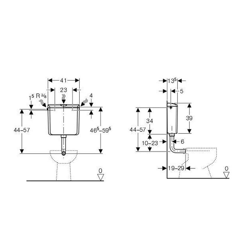 Cassetta di risciaquo Geberit Tap100 9L