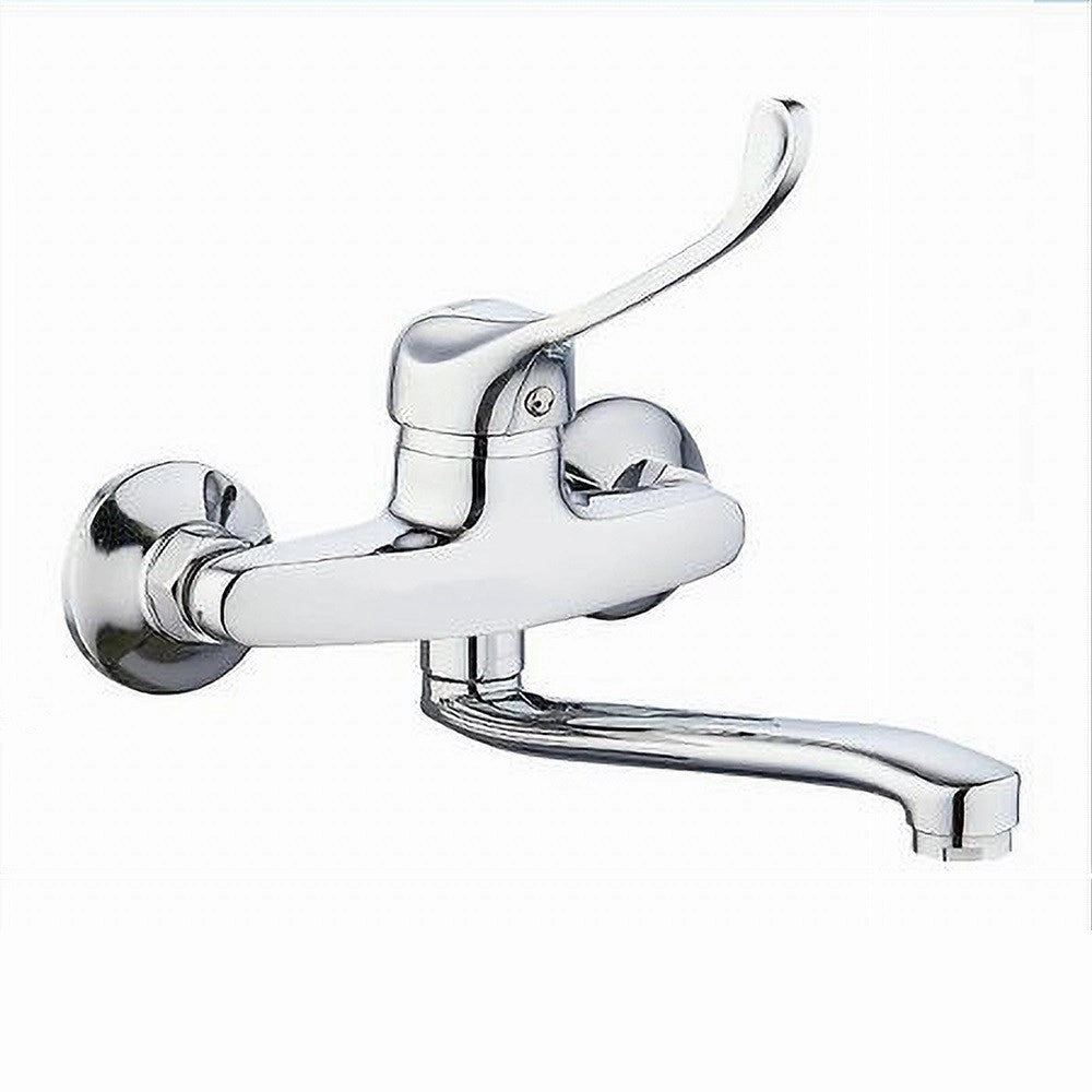 Trade Shop - Miscelatore Rubinetto Lavello Cucina Vasca Muro Parete Monocomando Clinica 69207 -