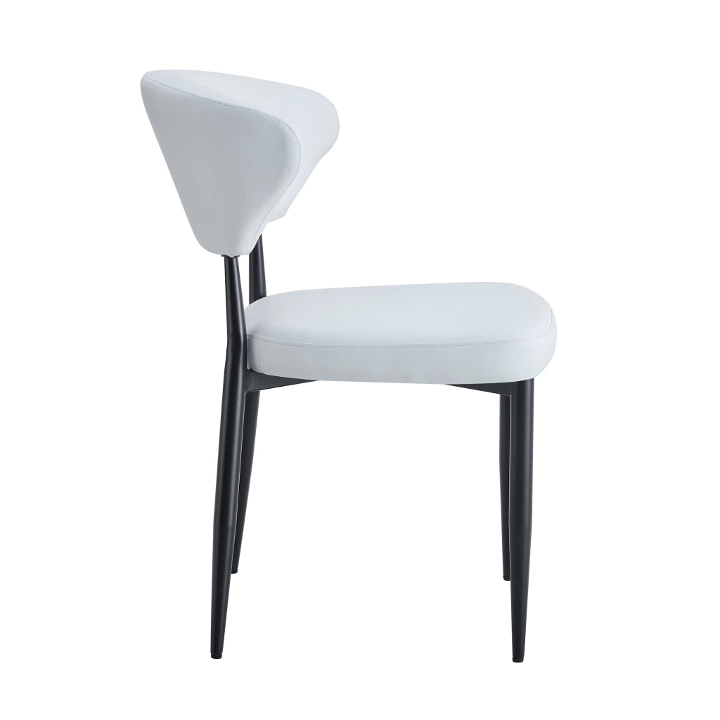 Sedie da Pranzo con Schienale Curvo ¨C MINIMAL ¨C Set 2 Pezzi, Bianco Design Moderno