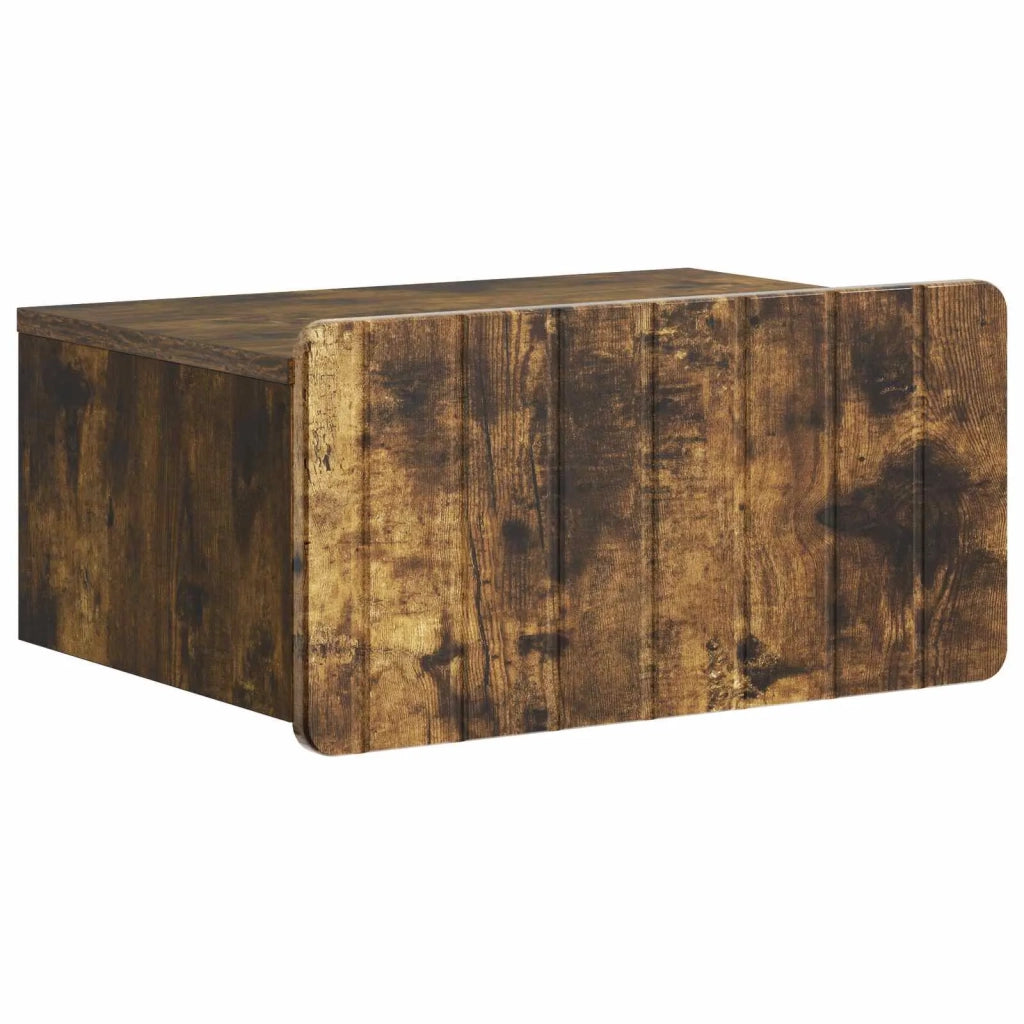 Mobiletto da notte a muro 2 pcs Rovere Fumo 49 x 34,5 x 24 cm 898286