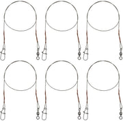 Corda da Pesca in Acciaio Inox 7 Fili - 300 mm Lunghezza - 0,5 mm Diametro - Resistente allo Sfregio - Anti Mordicazione - 18 kg di Torsione