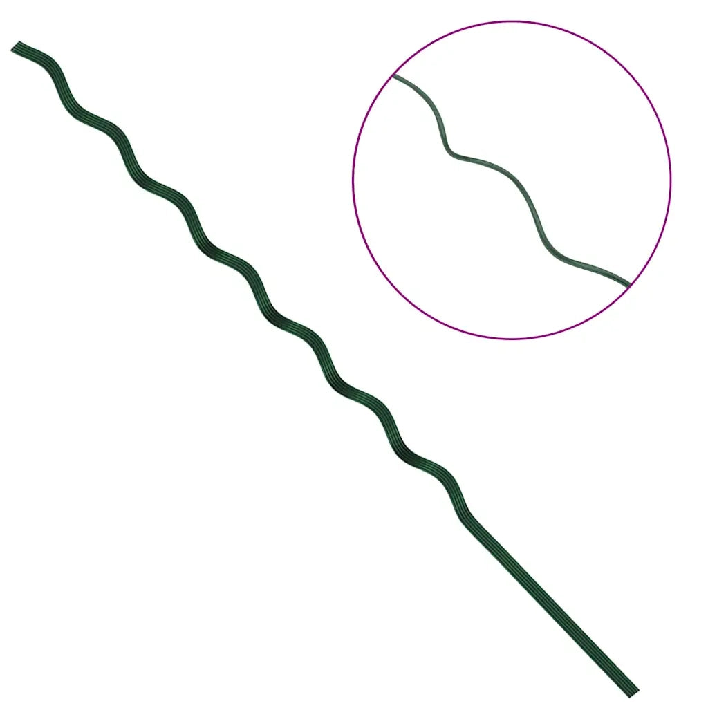 Supporto per piante 5 pz Verde 170 x 0,6 x 0,6 cm Acciaio CFW3828541