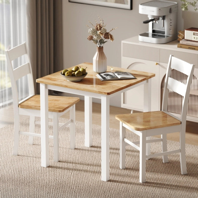 Tavolo da pranzo - in legno di caucciù - fino a 4 persone - legno naturale - sala da pranzo