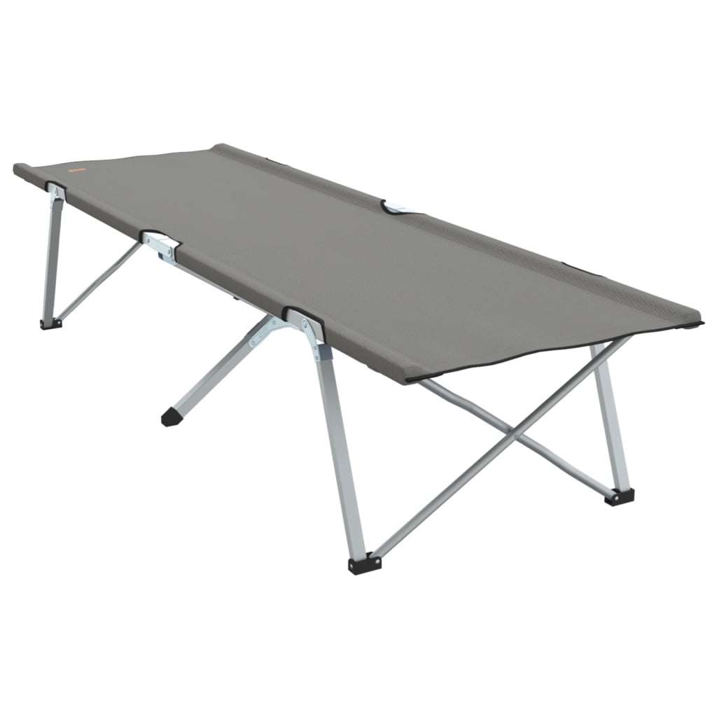 Letto da Campeggio Pieghevole Grigio Alluminio Grande Pieghevole