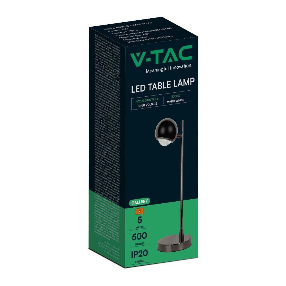Lampada da scrivania LED 6W 500lm 3000K nera V-TAC