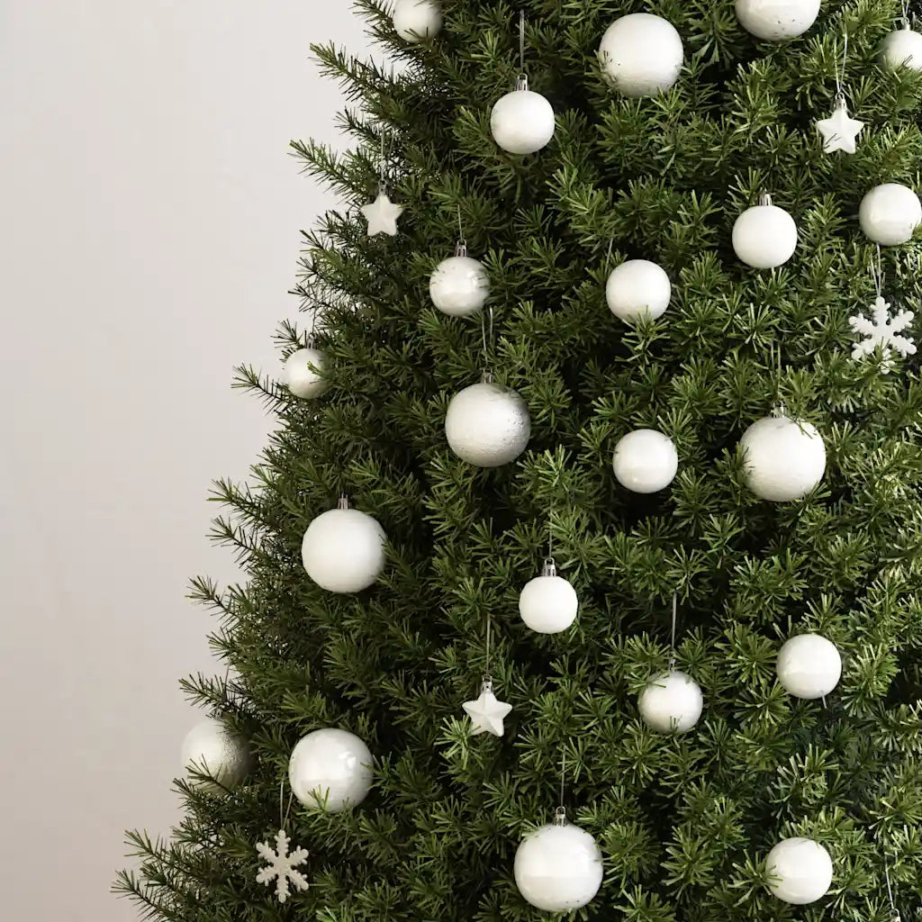 Set Palline di Natale 111 pz Bianco in Polistirenecod mxl 126890