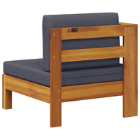 Divano Centrale con 1 Bracciolo Grigio Scuro Massello d'Acacia cod mxl 77772