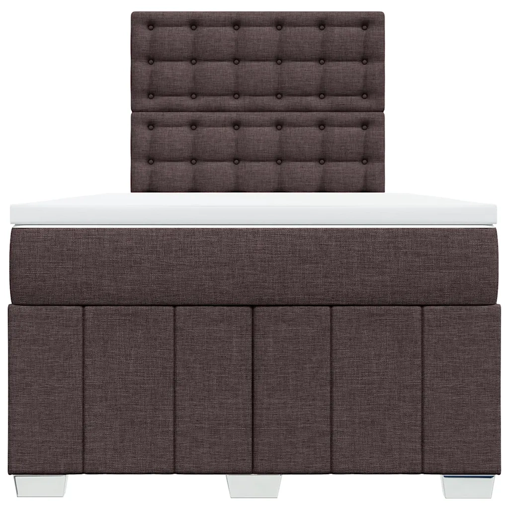 Giroletto a Molle con Materasso Marrone Scuro 120x190cm Tessuto 3291624