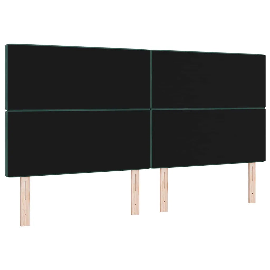Testiera | Testata LED con strisce LED Verde Scuro 200 cm Velluto