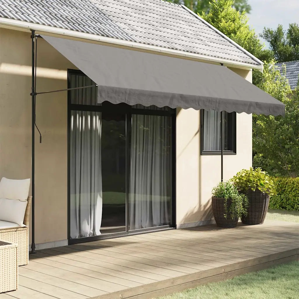 Tenda da Sole Retrattile Antracite 350x150 cm Tessuto e Acciaio 368741