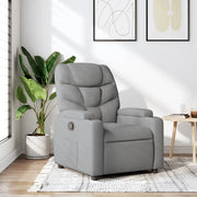 Divano Sedia-Poltrona reclinabile in tessuto grigio chiaro 333688