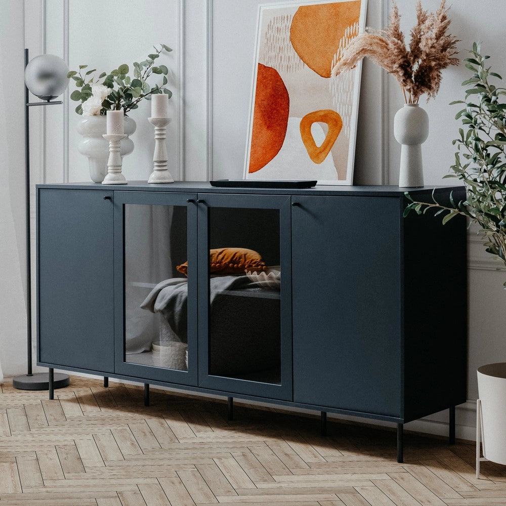 Credenza blue navy 4 ante Caracas51A 180X40X90H